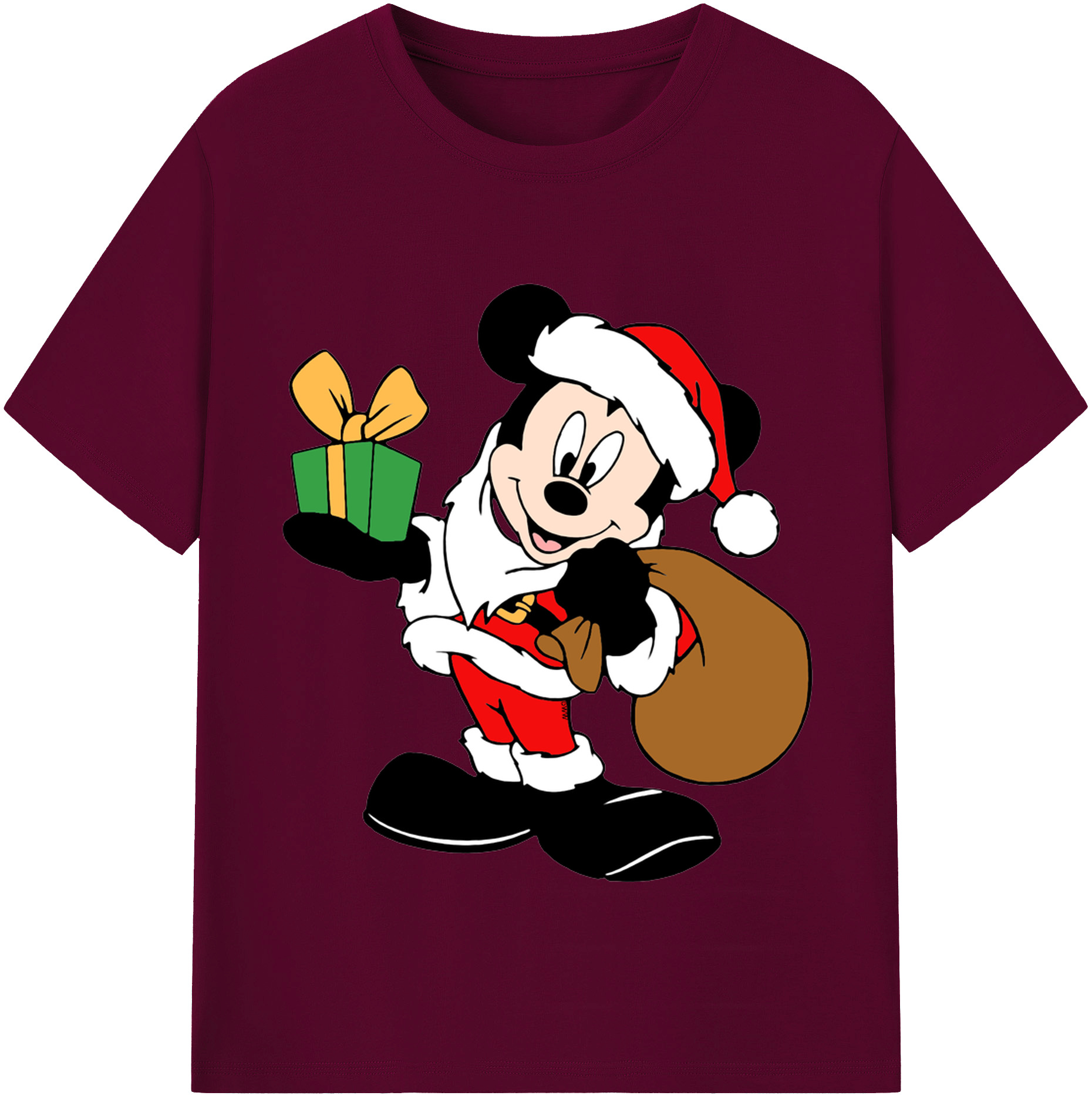 （画像用） ミッキーマウス Mickey Mouse レディースカジュアルプリントTシャツ（綿100％）